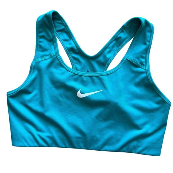 Nike Pro Classic 360 Support Dri Fit Teal Sports Bra Size L NWT Athletic Comfort - Picture 1 of 4